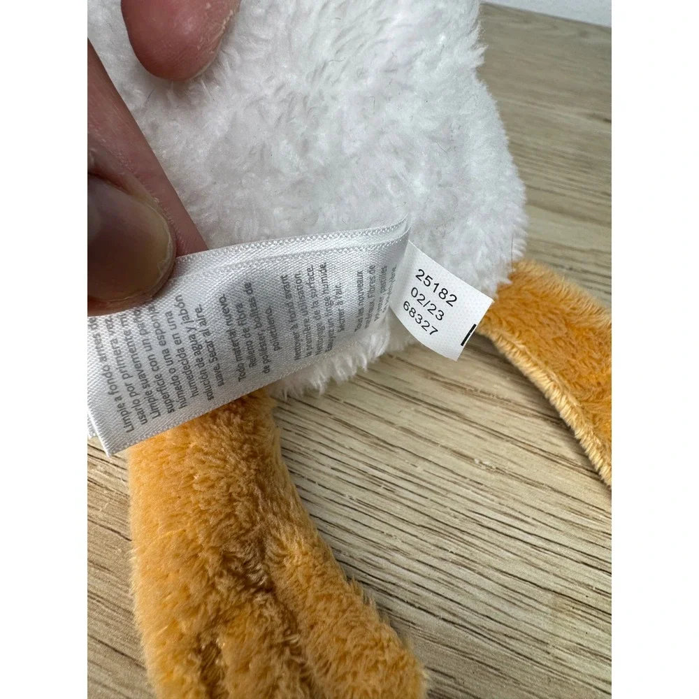 Carters White Goose Plush Stuffed Animal Orange Beak 12 Inch Lovey Stuffie Baby